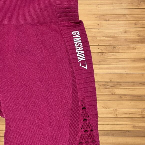 Gymshark Womens Energy + Seamless Leggings XS Beet Cropped READ DESC Activewear - Picture 4 of 11